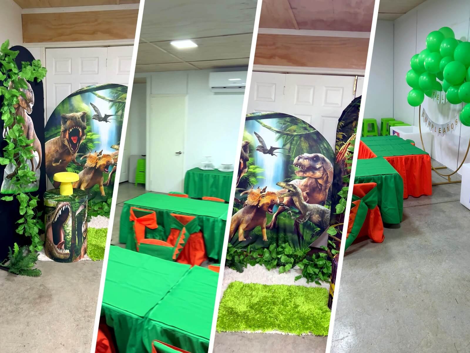cumple_slash_4fotos_fondo_blanco (1) Salón de cumpleaños decorado con temática de videojuego